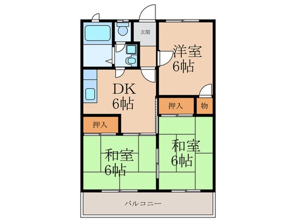 グランドハイツ湯川の物件間取画像